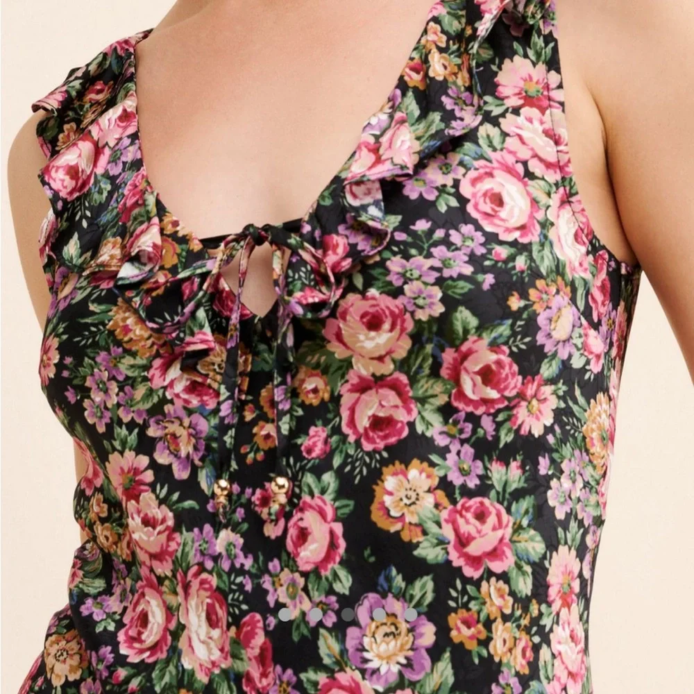 Auguste The Label Pink and Orange Ruffled Tiered Maxi Dress - Picture 3 of 5